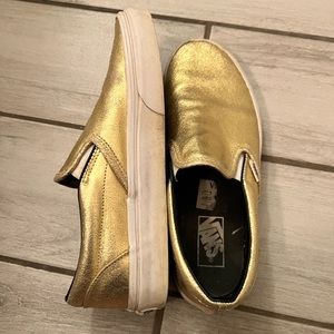 Gold Vans 9.5